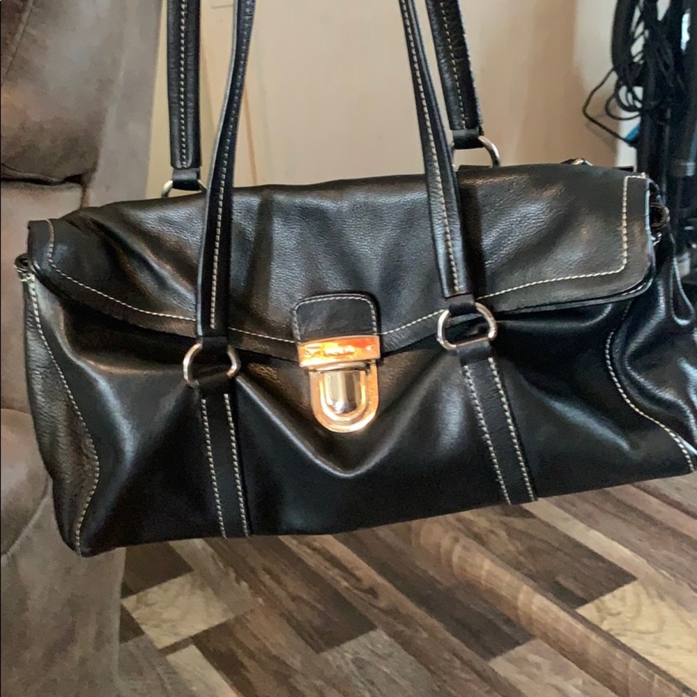 Prada vitello daino pushlock tote